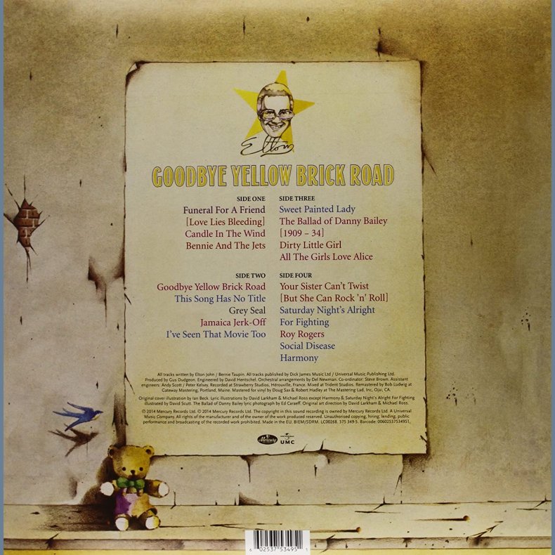 Goodbye Yellow Brick Road - 2014 European Mercury Label  17-track 2LP Set Reissue 