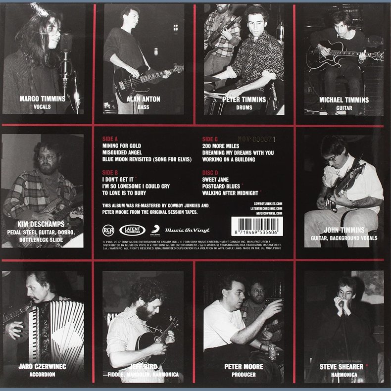 Trinity Sessions - 2017 European Music On Vinyl label 12-track Remastered 180 gram 2LP Reissue