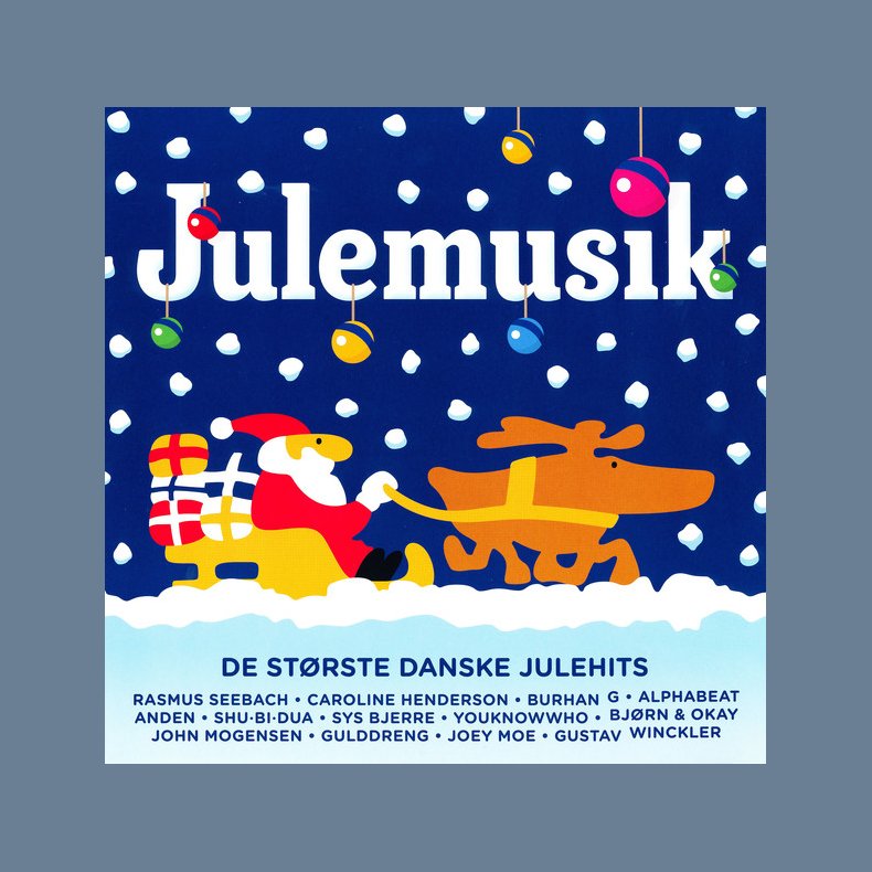 Julemusik - De Strste Danske Julehits - 2019 Danish Universal label Blue/White Splatter 14-track LP