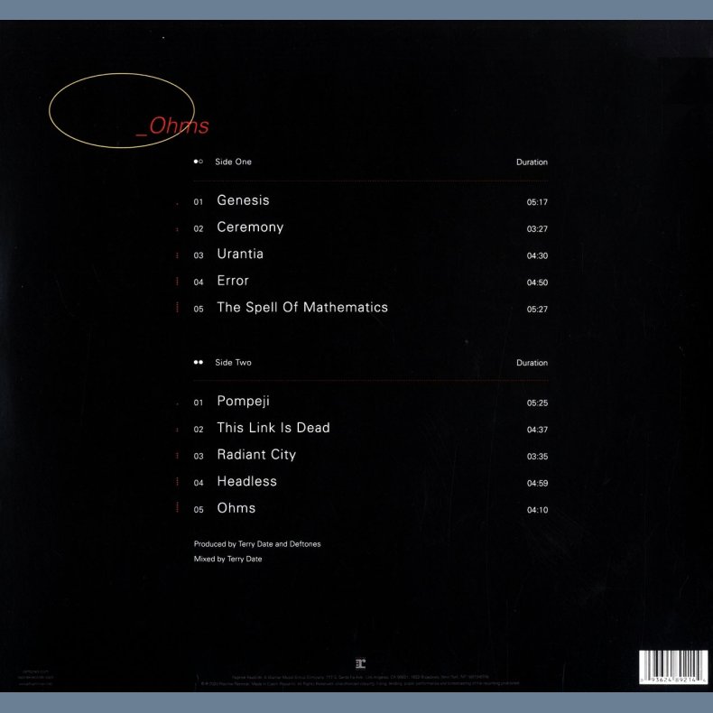 Ohms - 2020 European Reprise label 10-track LP 