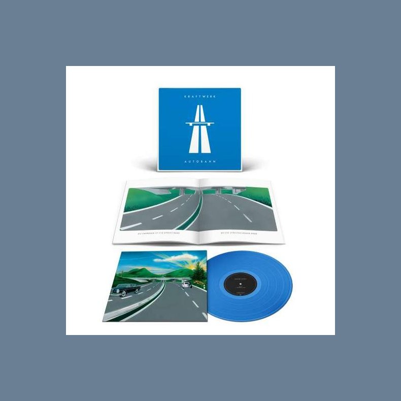 Autobahn - 2020 European Parlophone label Limited German Language Blue Vinyl 5-track LP 