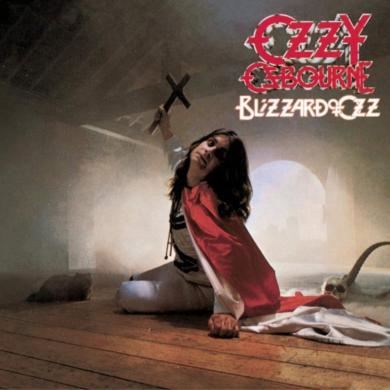 Blizzard Of Ozz - 2021 European Sony Label  Silver Vinyl With Red Swirls 9-track LP Reissue