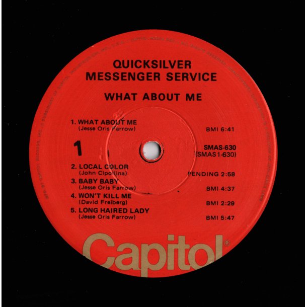 What About Me Mid 1970ies US Capitol label 2nd Issue 10 track LP