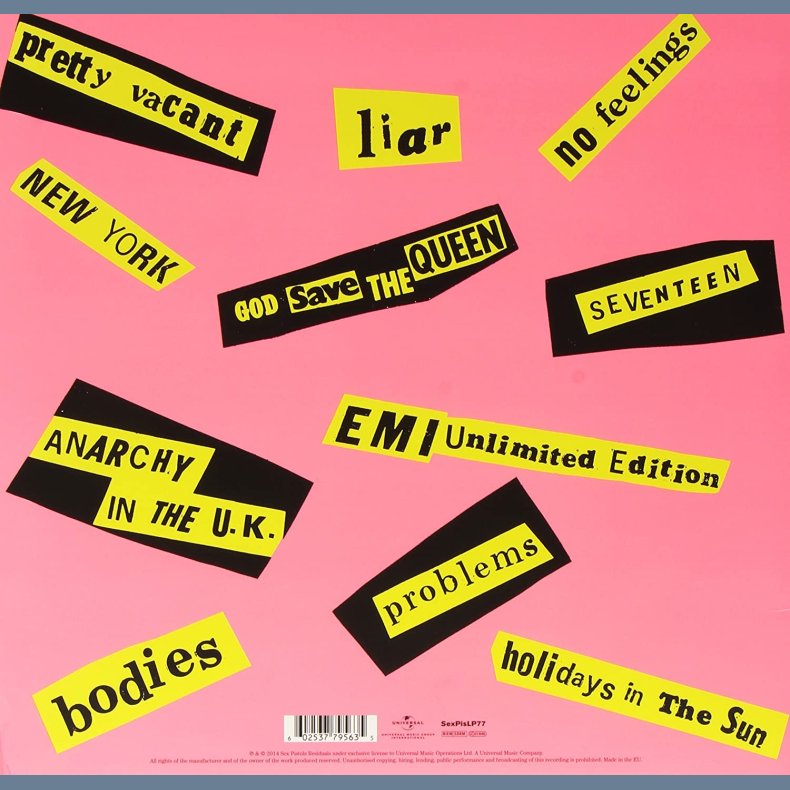 Never Mind The Bollocks Here's The Sex Pistols - 2014 Universal Back To Black Series 12-track LP