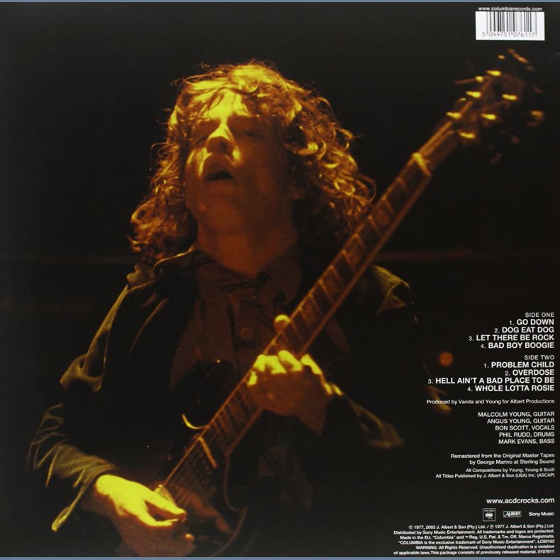 Let There Be Rock - 2009 European Columbia label Remastered 8-track LP Reissue - 180 Gram Vinyl