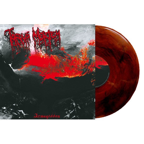 Armageddon - 2021 Danish EMZ label marbled orange/black 3-track LP 