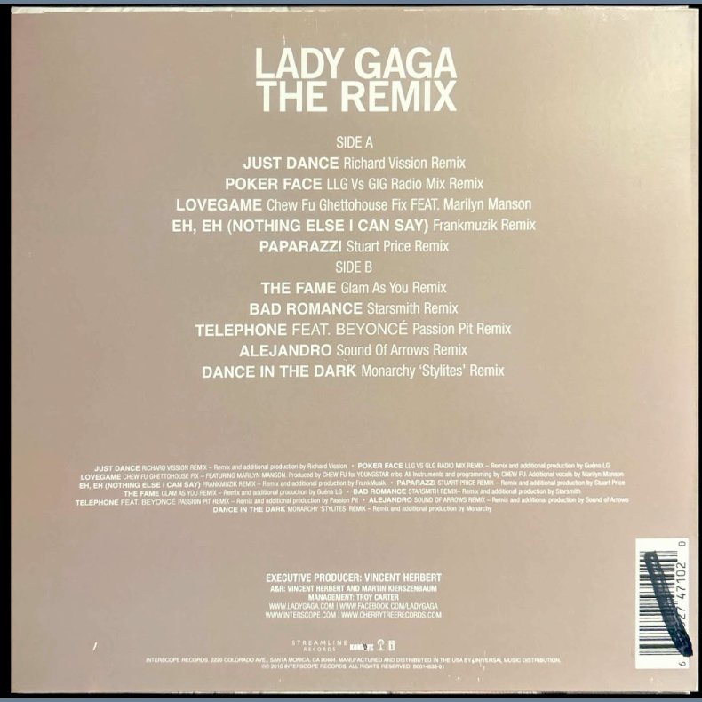 The Remix - 2010 US Streamline/Interscope label 10-track LP