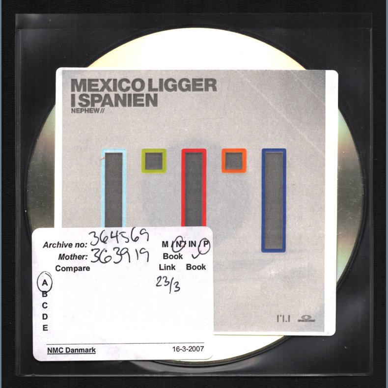 Mexico Ligger I Spanien - 2007Danish Copenhagen Records label 1-track Promotional Issue CD Acetate