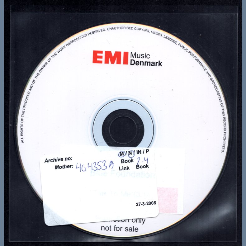 Talk To Me - 2008Danish EMI Music Label 1-trackPromotional Issue CD Acetate