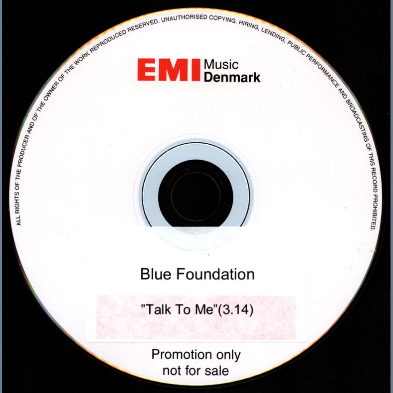 Talk To Me - 2008Danish EMI Music Label 1-trackPromotional Issue CD Acetate