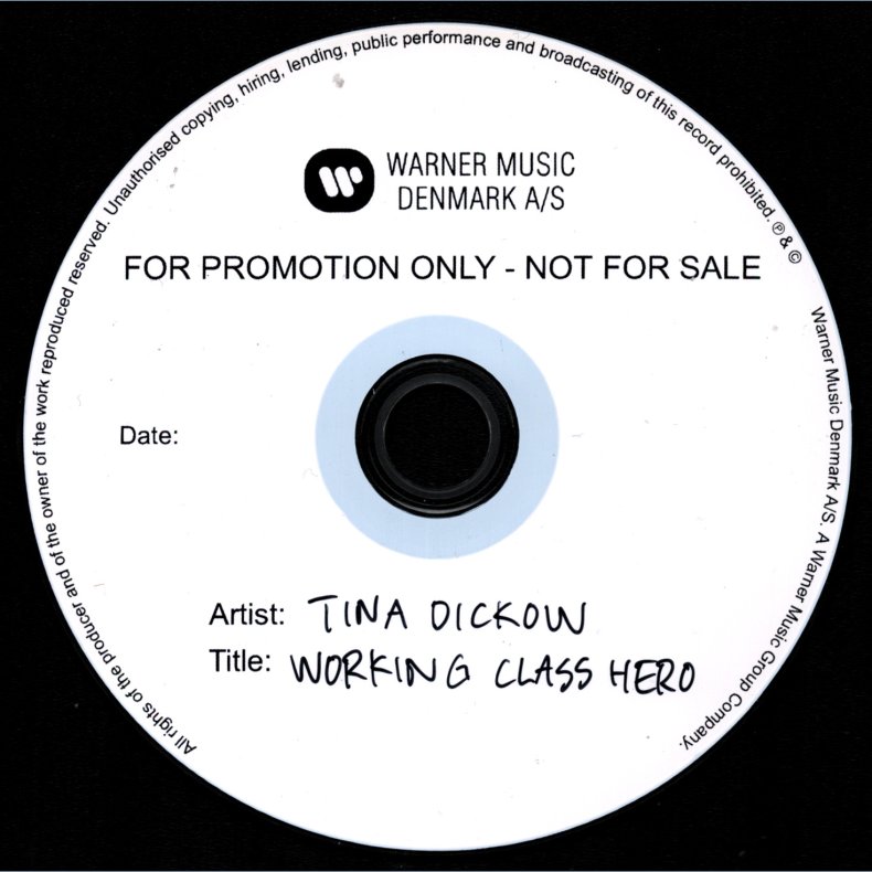 Working Class Hero - Authentic 2007Danish Warner Music Label1-track Promotional Issue CD-R
