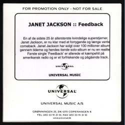 Feedback - Authentic 2008 Danish Universal Music Label 1-track Promotional Issue CD-R(ecordable)