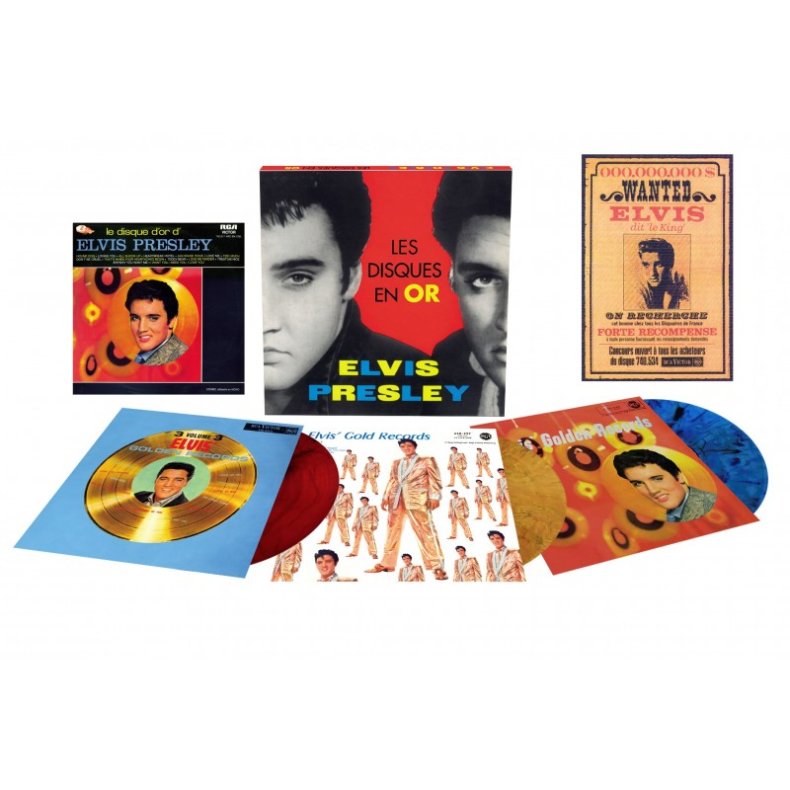 Les Disques En Or D'Elvis Presley - 2022 French VPI Records label Coloured Vinyl 3LP Set - RSD2022