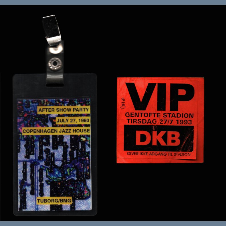 After Show Party Pass and VIP sticker for 27-7-1993 The Zooropa Tour at Gentofe Stadion 