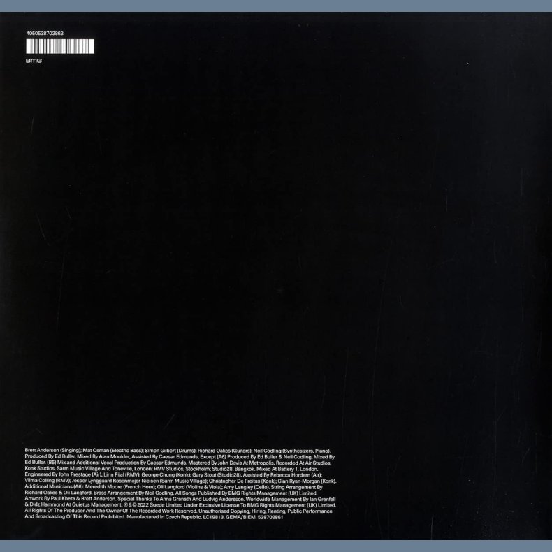 Autofiction - 2022 European BMG Records Vinyl 11-track LP