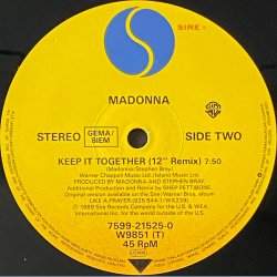 Vogue - 1990 - Germany - Sire/Warner Bros. label - 2 tracks 12 vinyl.