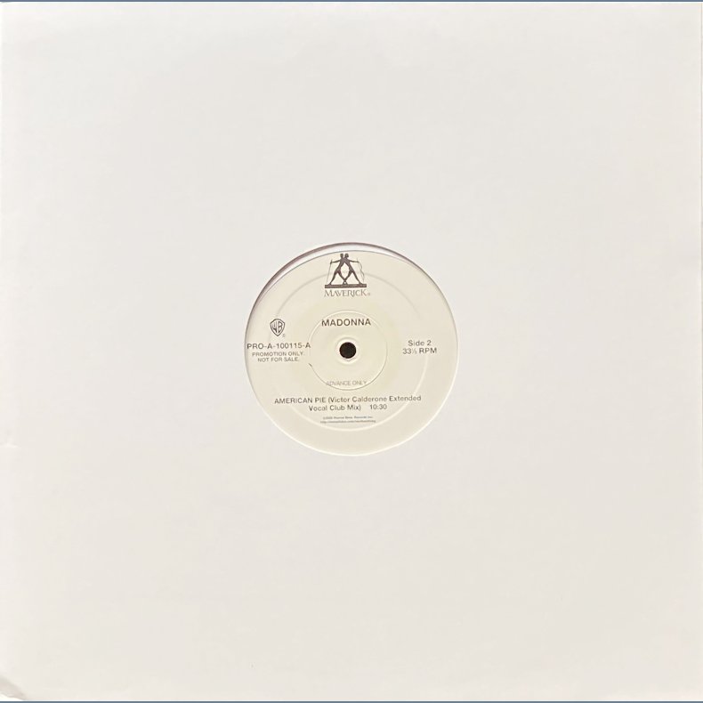 American Pie - 2000 - US - Maverick/Warner Bros. label - 2 tracks 12 Advance Only Promo.