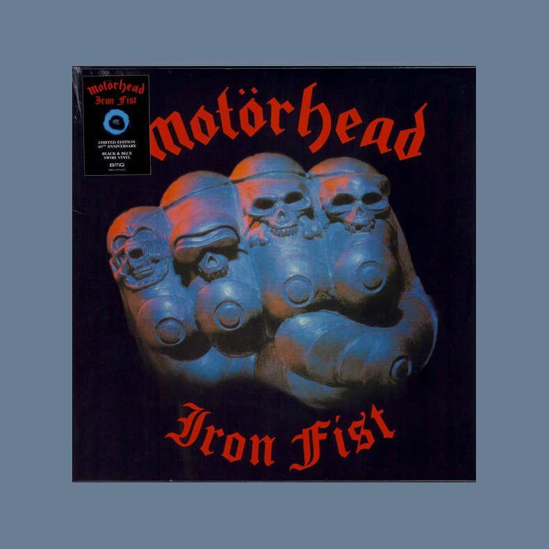 Iron Fist (40th Anniversary) - 2022 European BMG label 12-track Black/Blue Swirl LP Reissue