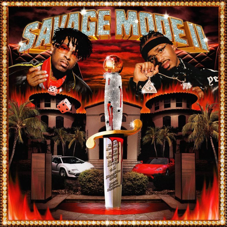 Savage Mode II - 2020 US Slaughter Gang label Translucent Red 15-track LP