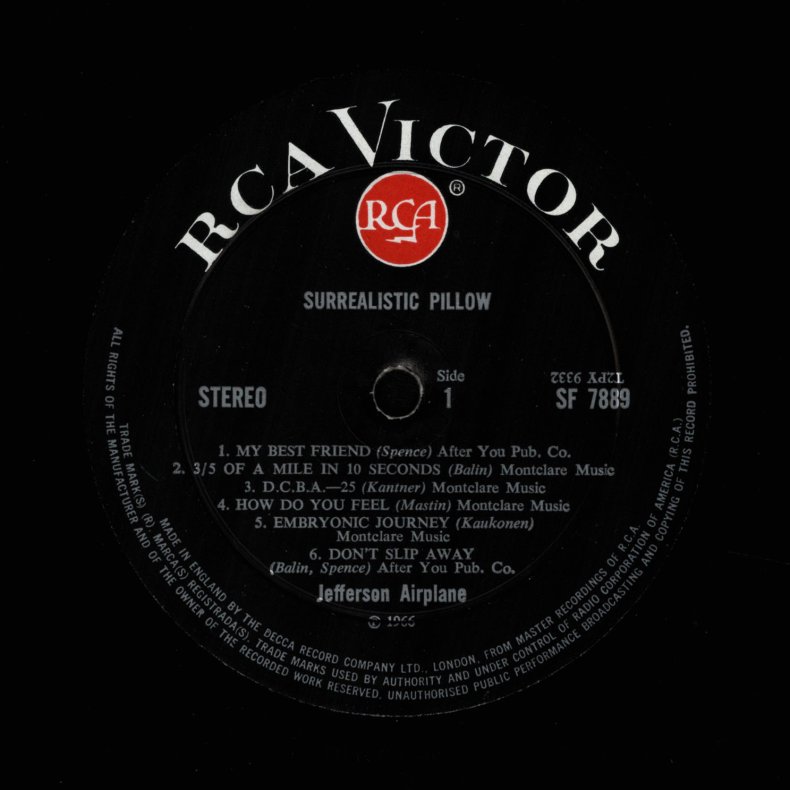 Surrealistic Pillow - Original 1967 UK RCA Victor 11-track Stereo LP