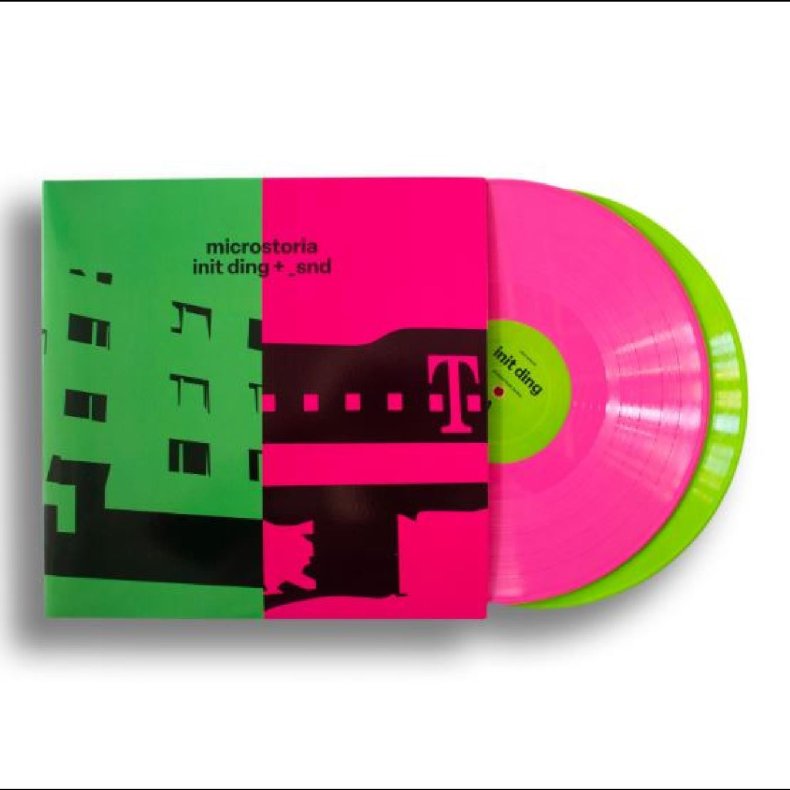 init ding + _snd - 2024 US Thrill Jockey Label Pink &amp; Green Vinyl 18-track 2LP Set Reissue