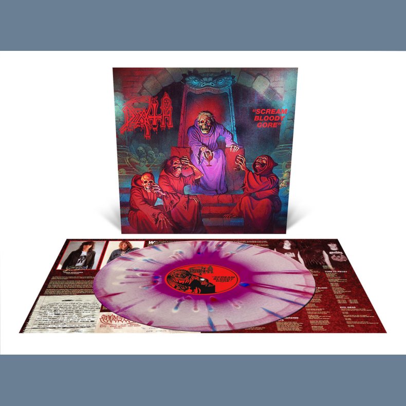 Scream Bloody Gore - 2024 US Relapse label Splatter vinyl 12-track LP Reissue