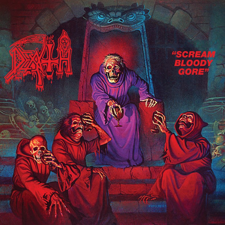 Scream Bloody Gore - 2024 US Relapse label Splatter vinyl 12-track LP Reissue