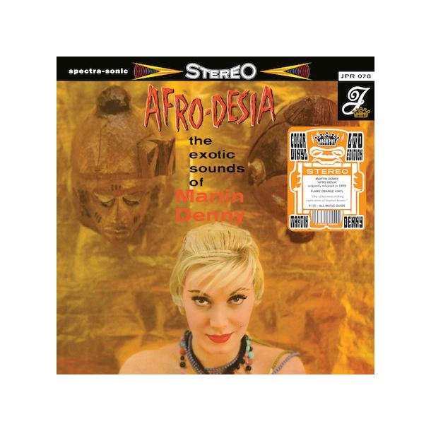 Afro - Desia - 2022 US Jackpot Label Flame Orange Vinyl 12-track LP Reissue