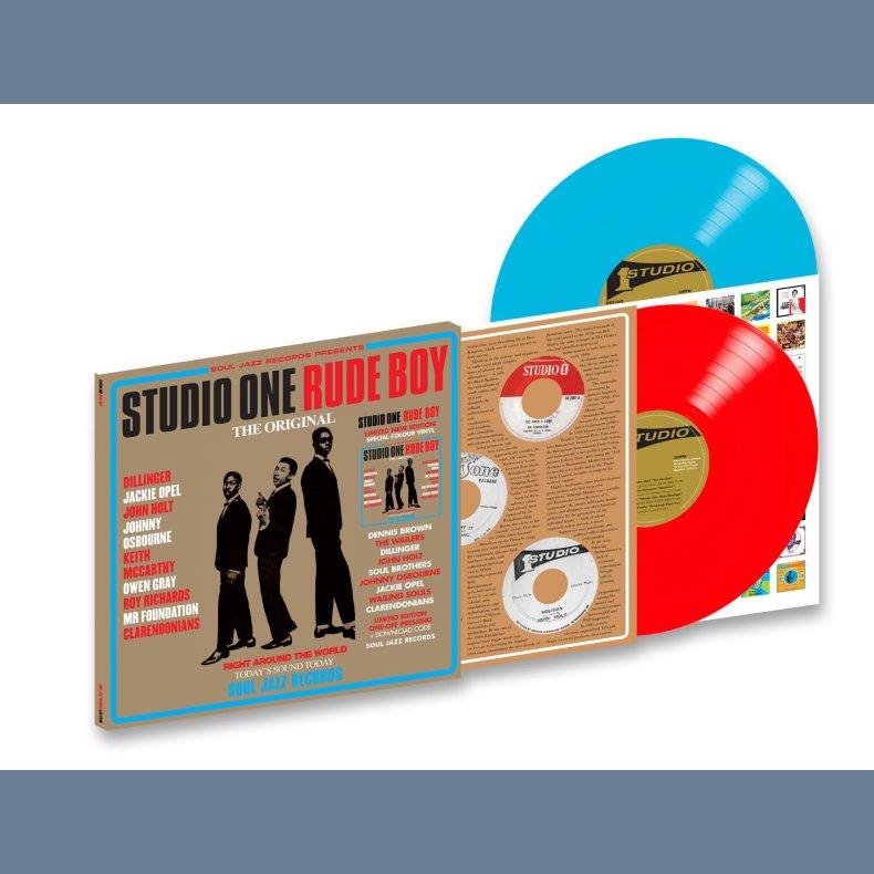 Studio One Rude Boy - 2024 UK Soul Jazz Records label Red/Cyan vinyl 18-track 2LP - RSD2024