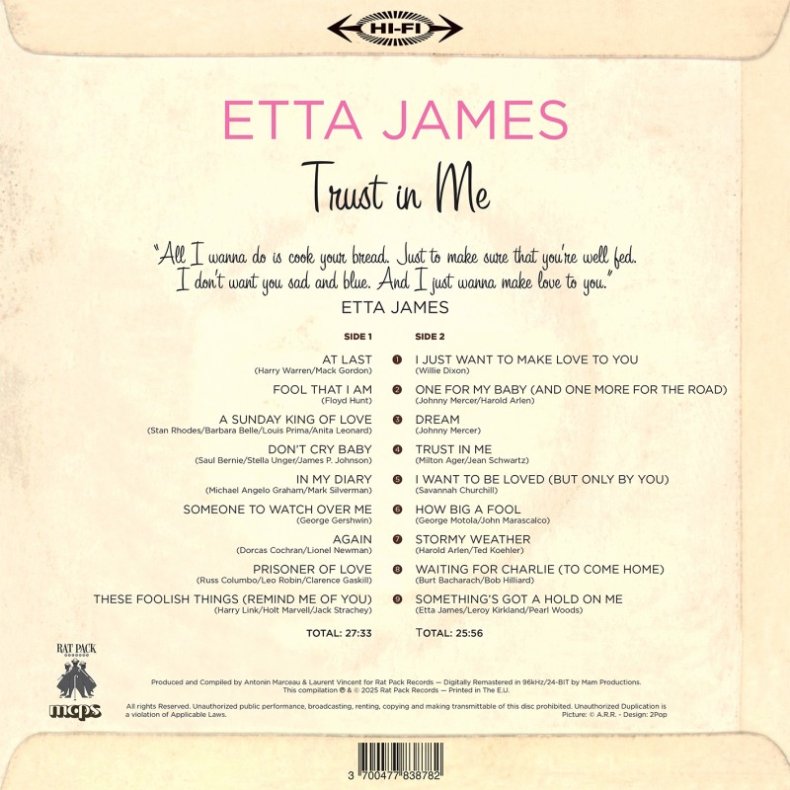 Trust In Me - 2025 European Rat Pack label Purple Vinyl 18-track LP - RSD2025