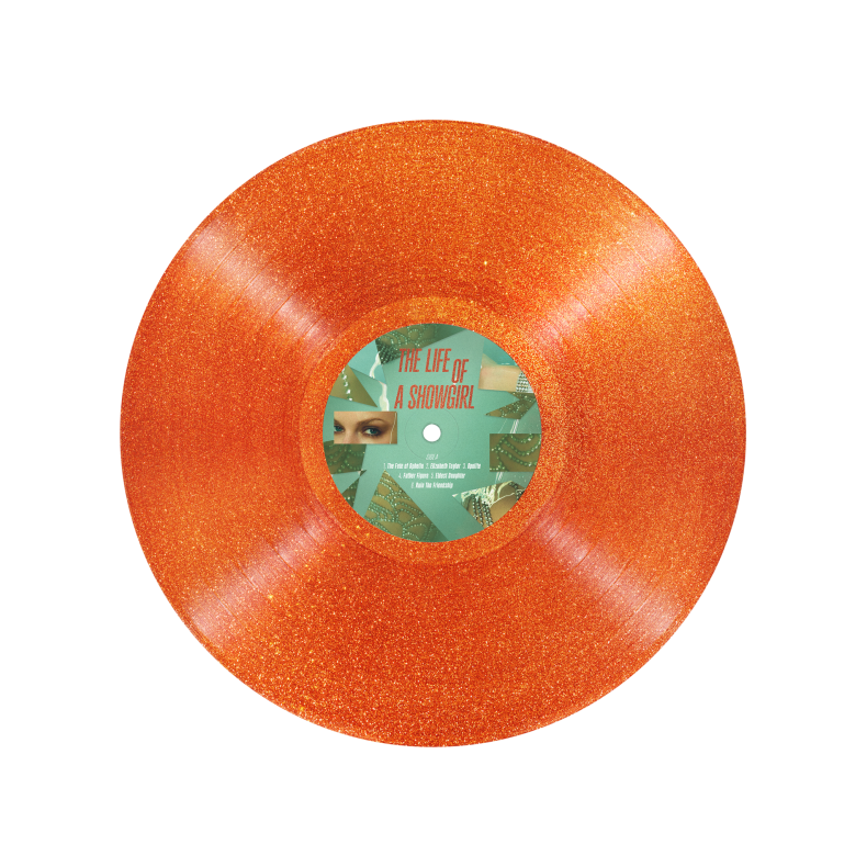 The Life Of A Showgirl - 2025 European Republic label Orange Glitter vinyl 12-track LP 