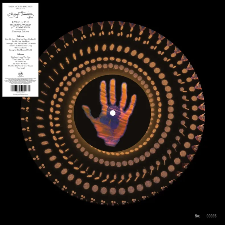 Living In The Material World - 2025 EU BMG label Zoetrope vinyl 11-track LP - Black Friday 2025