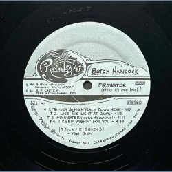Firewater (Seeks Its Own Level) - Original 1981 US Rainlight label 8-track LP