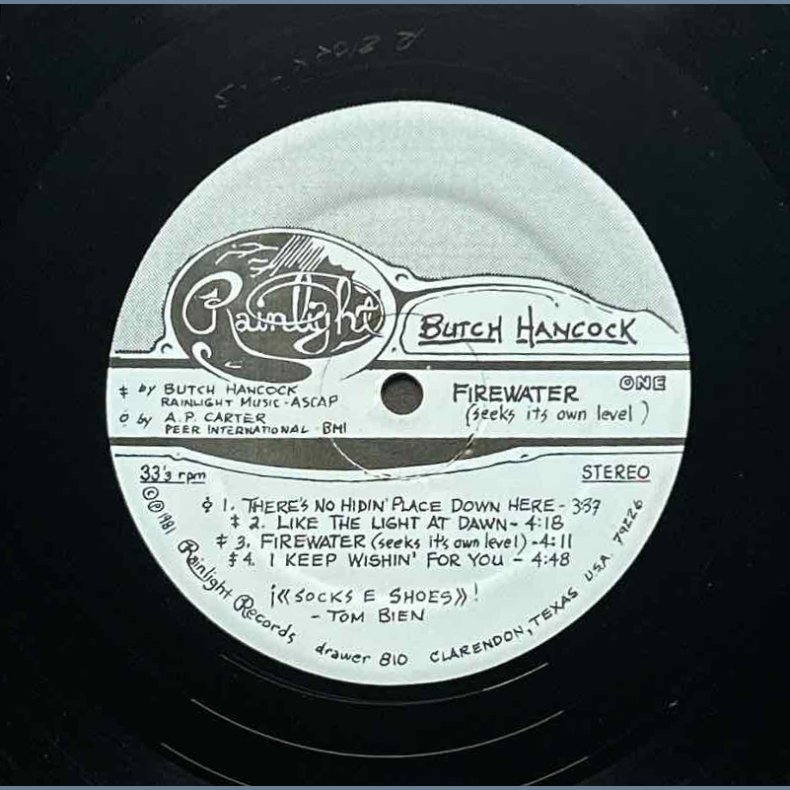 Firewater (Seeks Its Own Level) - Original 1981 US Rainlight label 8-track LP