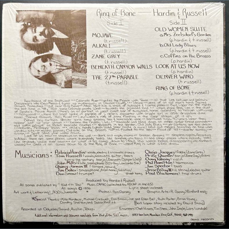 Ring Of Bone - 1970ies Demo label 9-track LP