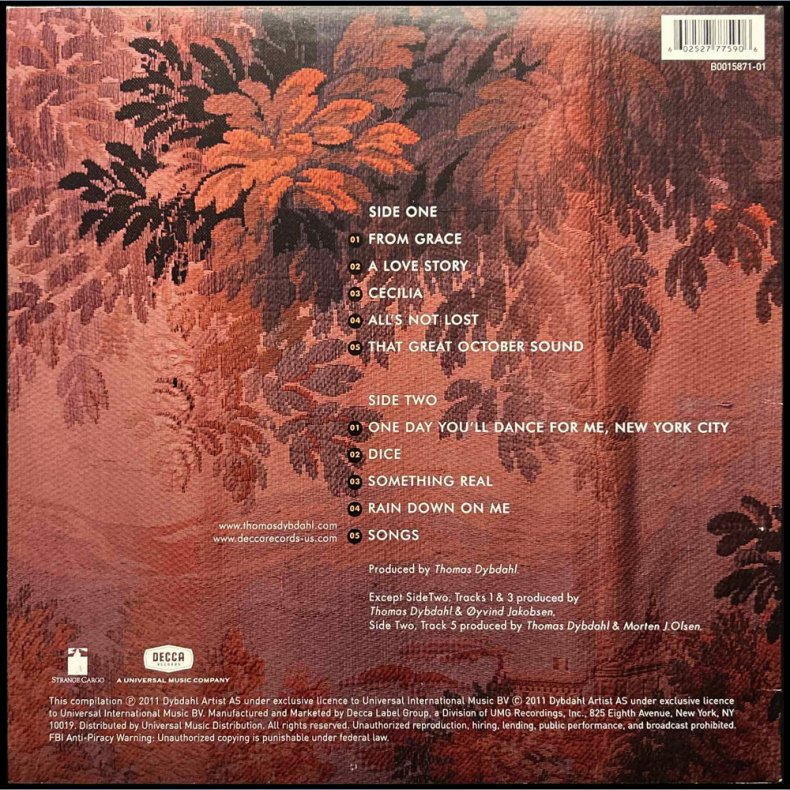 Songs - 2011 US Decca 10-track LP