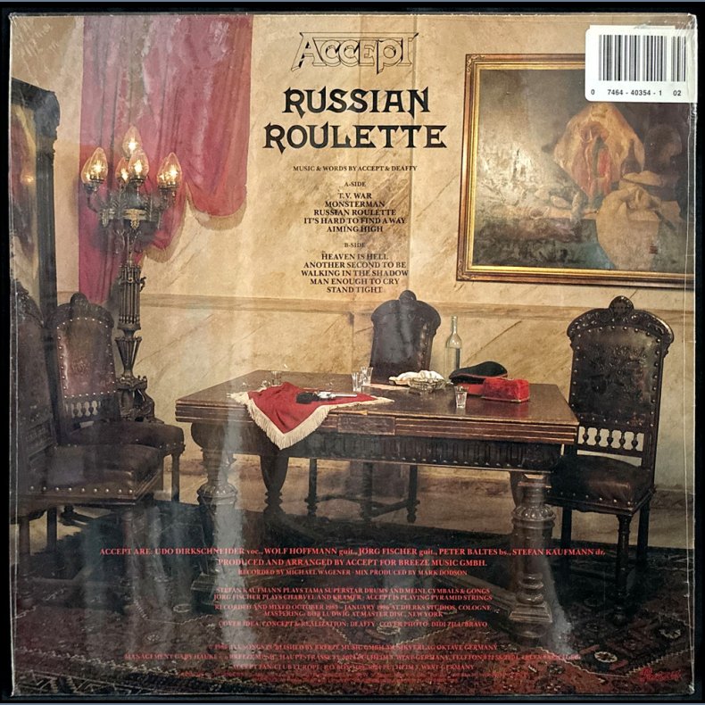 Russian Roulette - 1986 US Portrait label 10-track LP