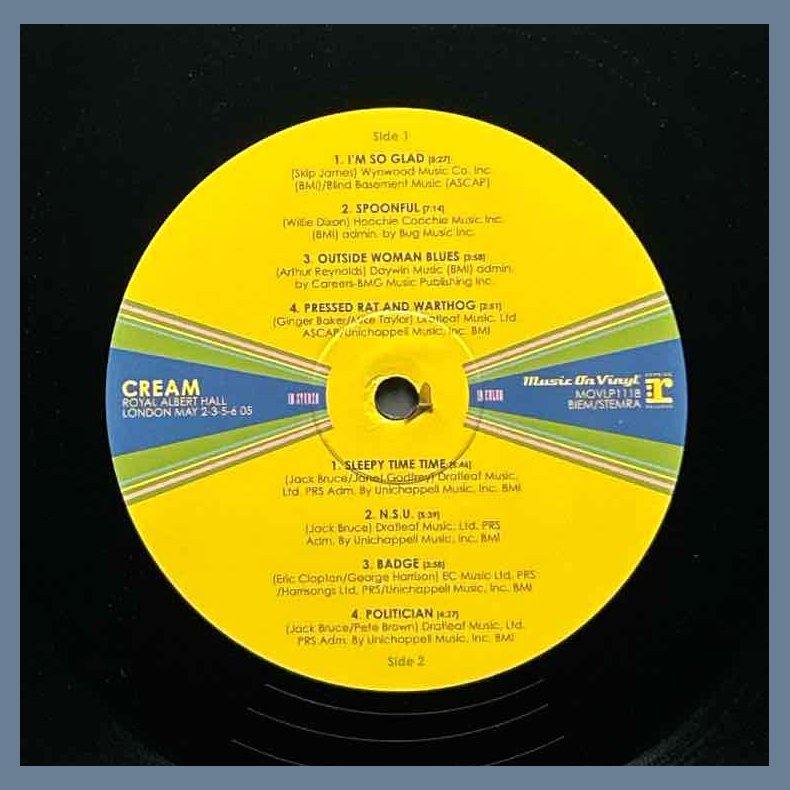 Royal Albert Hall - London - May 2-3-5-6 2005 - 2014 European Music On Vinyl label 19-track 3LP Set