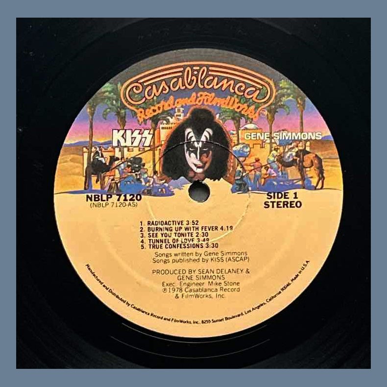 Gene Simmons - 1978 US Casablanca lbl PRC Richmond Pressing 11-track LP - Poster, Fan Club Insert