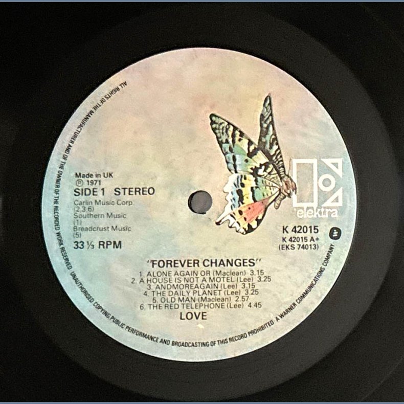 Forever Changes - 1976 UK Elektra label 11-track Stereo LP