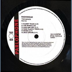 The Bends - 1990ies UK Parlophone label 12-track LP Reissue