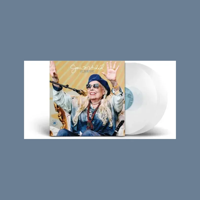 Joni Mitchell At Newport - 2023 US Rhino label Crystal Clear vinyl 12-track 2LP set