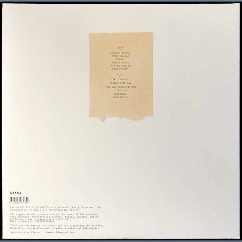 D�ggdjur - 2017 Swedish Razzia label Clear Vinyl 12-track LP