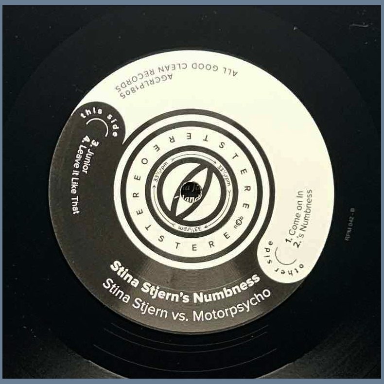 Stina Stjern Vs. Motorpsycho - 2018 Norwegian All Good Clean label Limited Edition 7-track 3-Sided 2LP Set