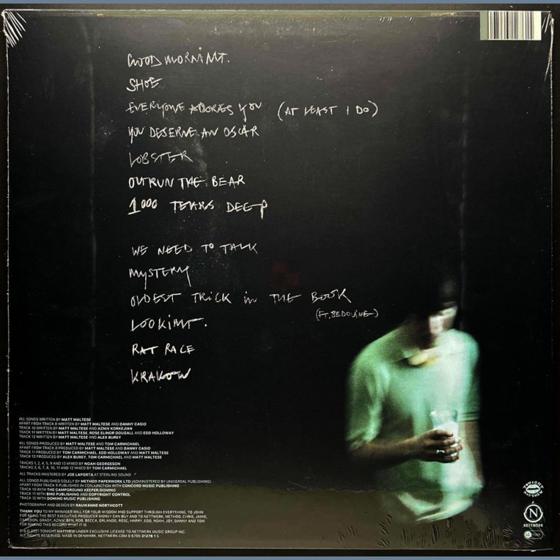 Good Morning It's Now Tomorrow - 2021 Danish Tonight Matthew label 13-track LP