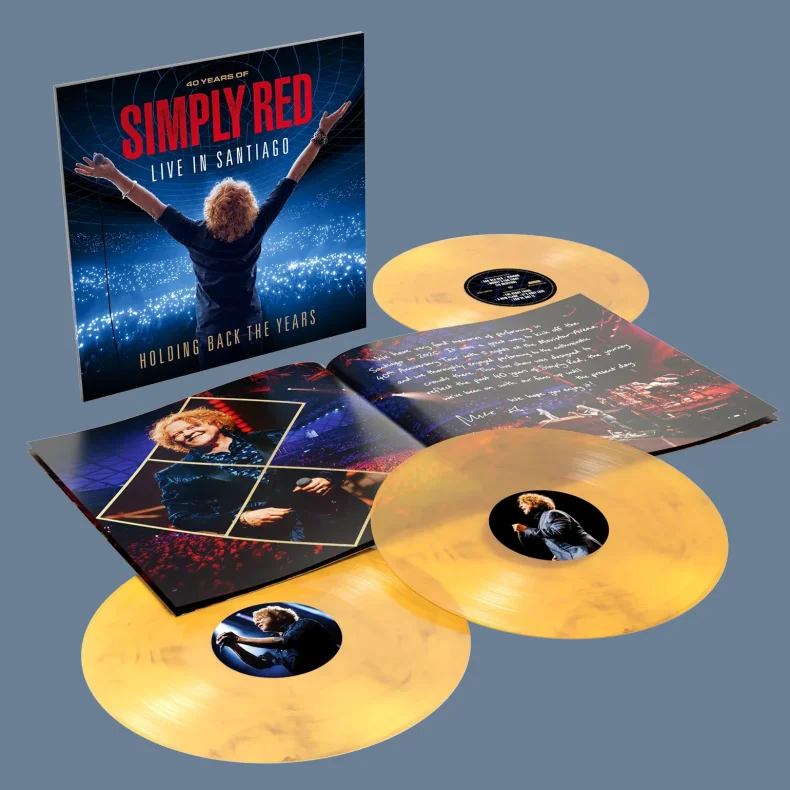Holding Back the Years: Live in Santiago - 2026 European Music On Vinyl label Clear Yellow Marbled vinyl 22-track 3LP set