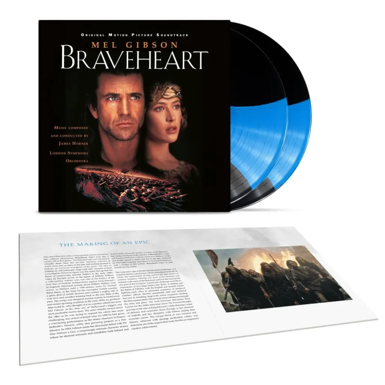 Braveheart - 2025 European Decca Record Label Black With Blue Streak Vinyl 18-track 2LP set Reissue