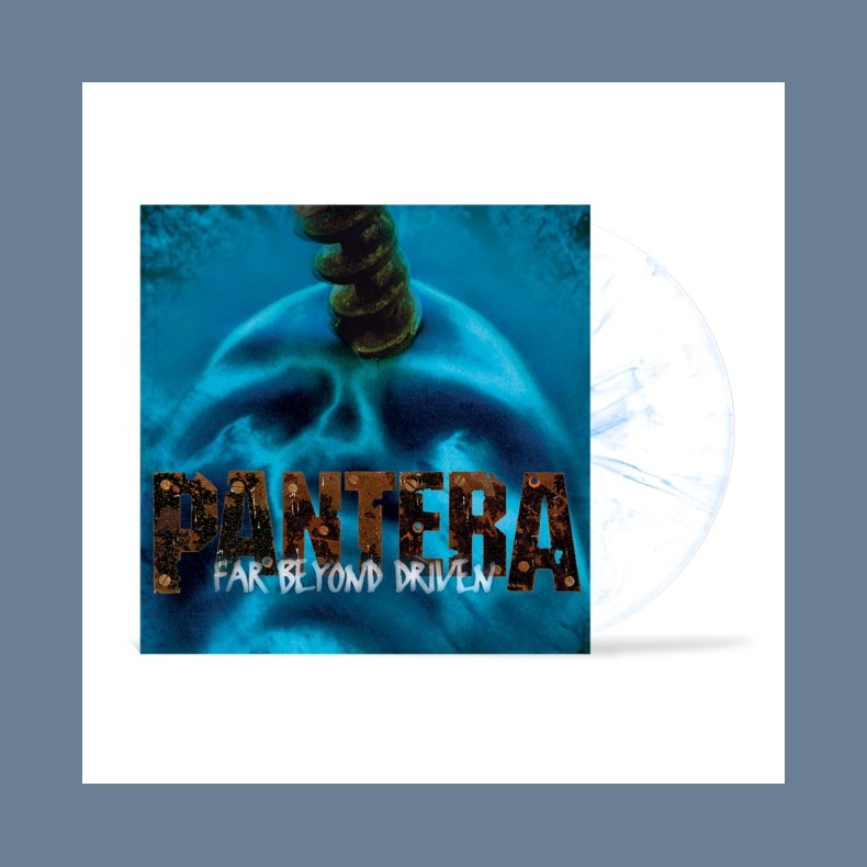 Far Beyond Driven - 2021 European Rhino Atlantic label White/Blue Marbled vinyl 12-track LP Reissue