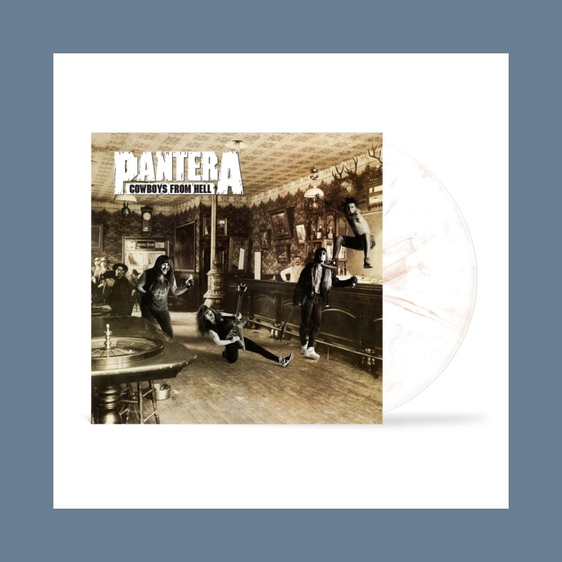 Cowboys From Hell - 2025 European ATCO label White/Brown Marbled vinyl 12-track LP Reissue