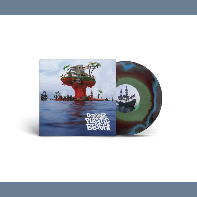 Plastic Beach - 2026 European Parlophone label Marbled vinyl 16-track LP Reissue (Pre-Order)